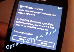 How to Resolve Windows Phone Store Error Code c101a006