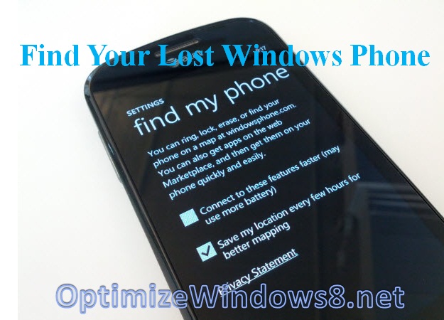 How do i Locate my Lost Windows 8 Phone