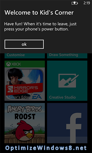 Configuring Kids Corner on Windows Phone
