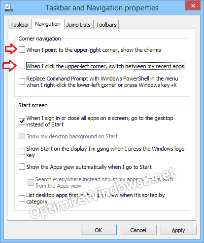 How do I Disable Windows 8.1 Hot Corners