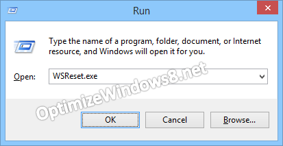 Reset Windows Store Cache Memory to Fix Error 0x80070004